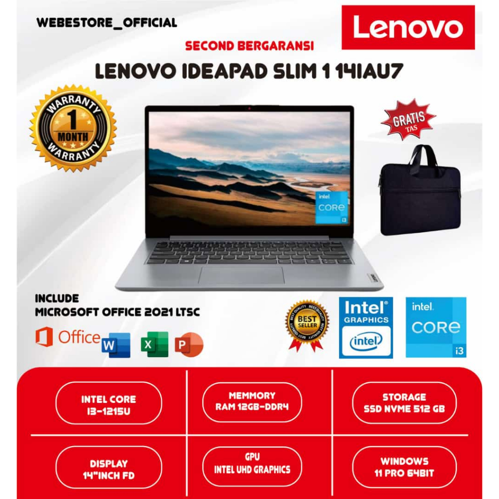 LENOVO IDEAPAD SLIM 1141AU7 CORE I3GEN12_SECOND