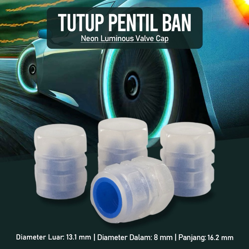 Tutup pentil Ban Glow In the Dark