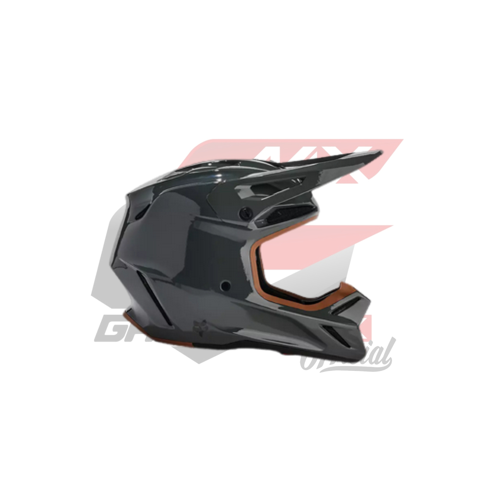 HELM FOX V3 REVISE CARBON SOLID HELMET - DARK SHADOW GREY