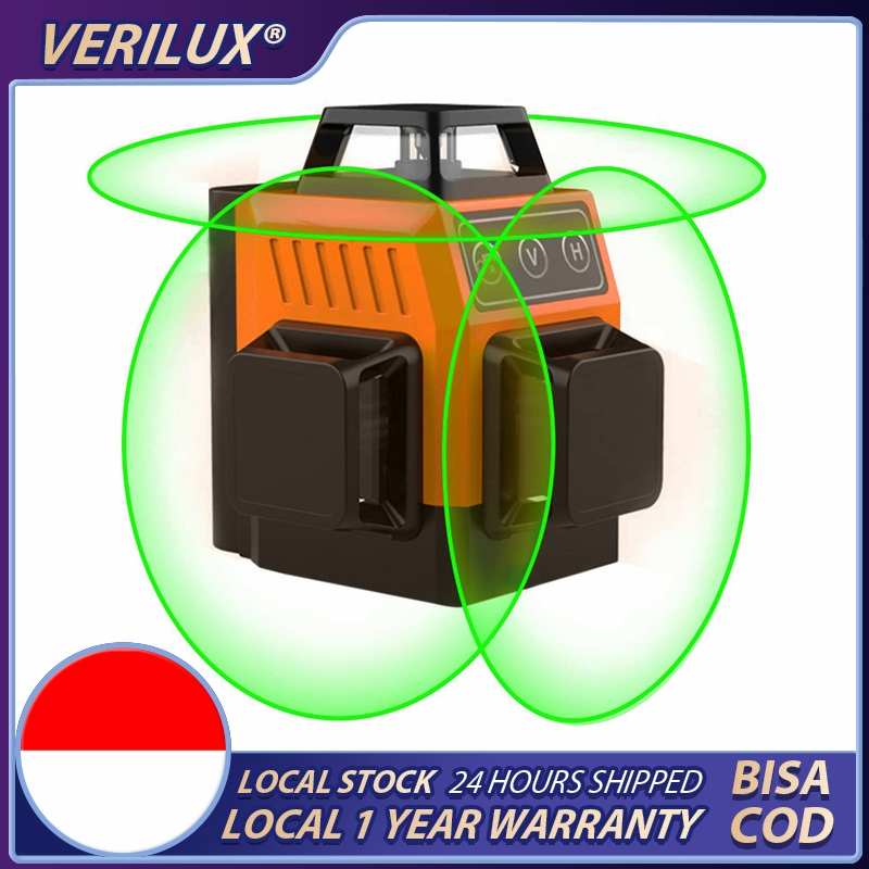 3 Sumbu Meteran Laser Tiga Sisi Leveling Otomatis Meteran Laser Digital Baterai Rechargeable Laser B
