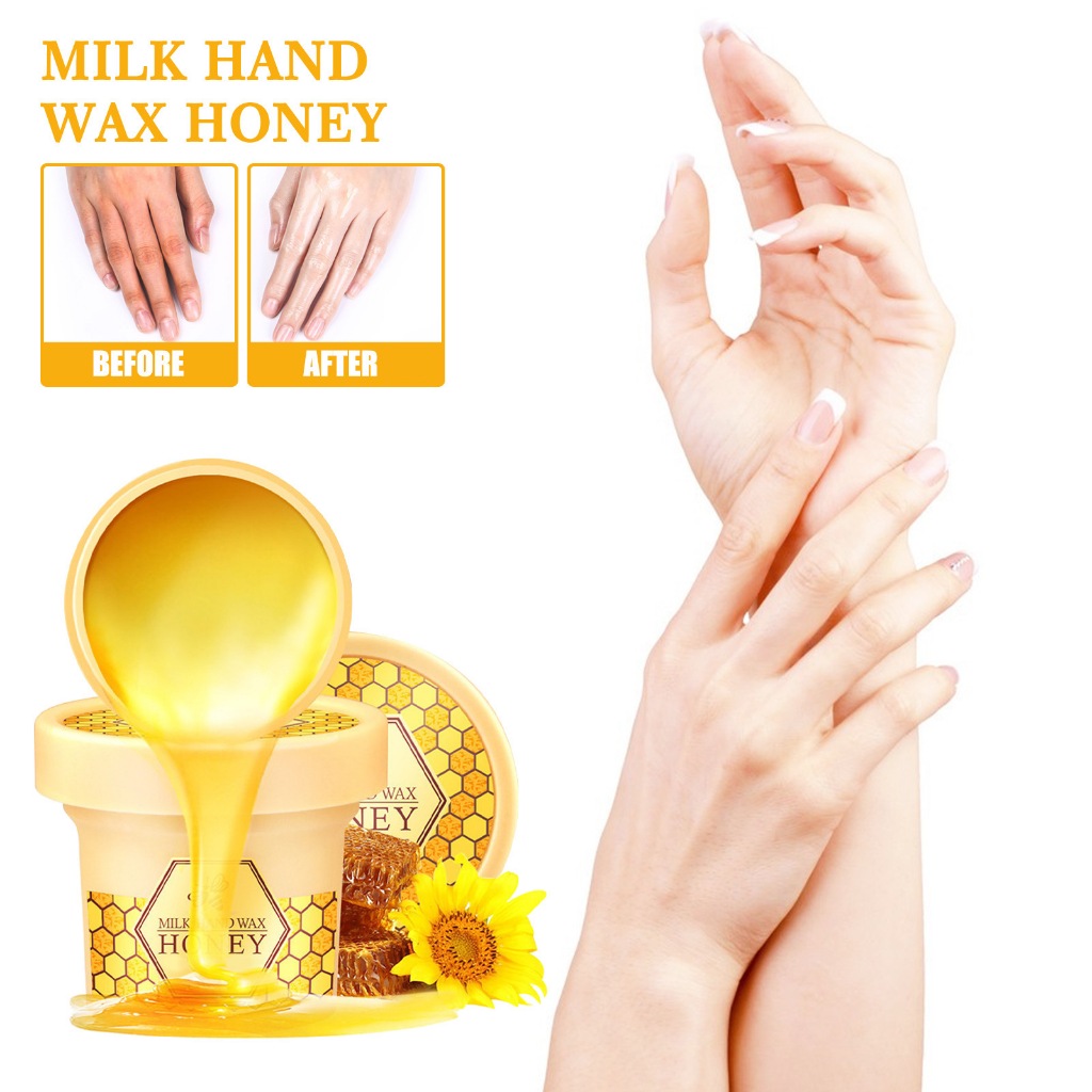 OUHOE Masker Tangan Susu & Madu Pemulihan Peremajaan Kulit Masker Tangan Pengelupasan kulit Pengelup