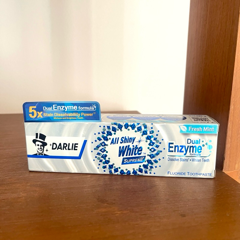 Darlie All Shiny White Supreme Dual Enzyme Fresh Mint Whitening Toothpaste Odol Pemutih