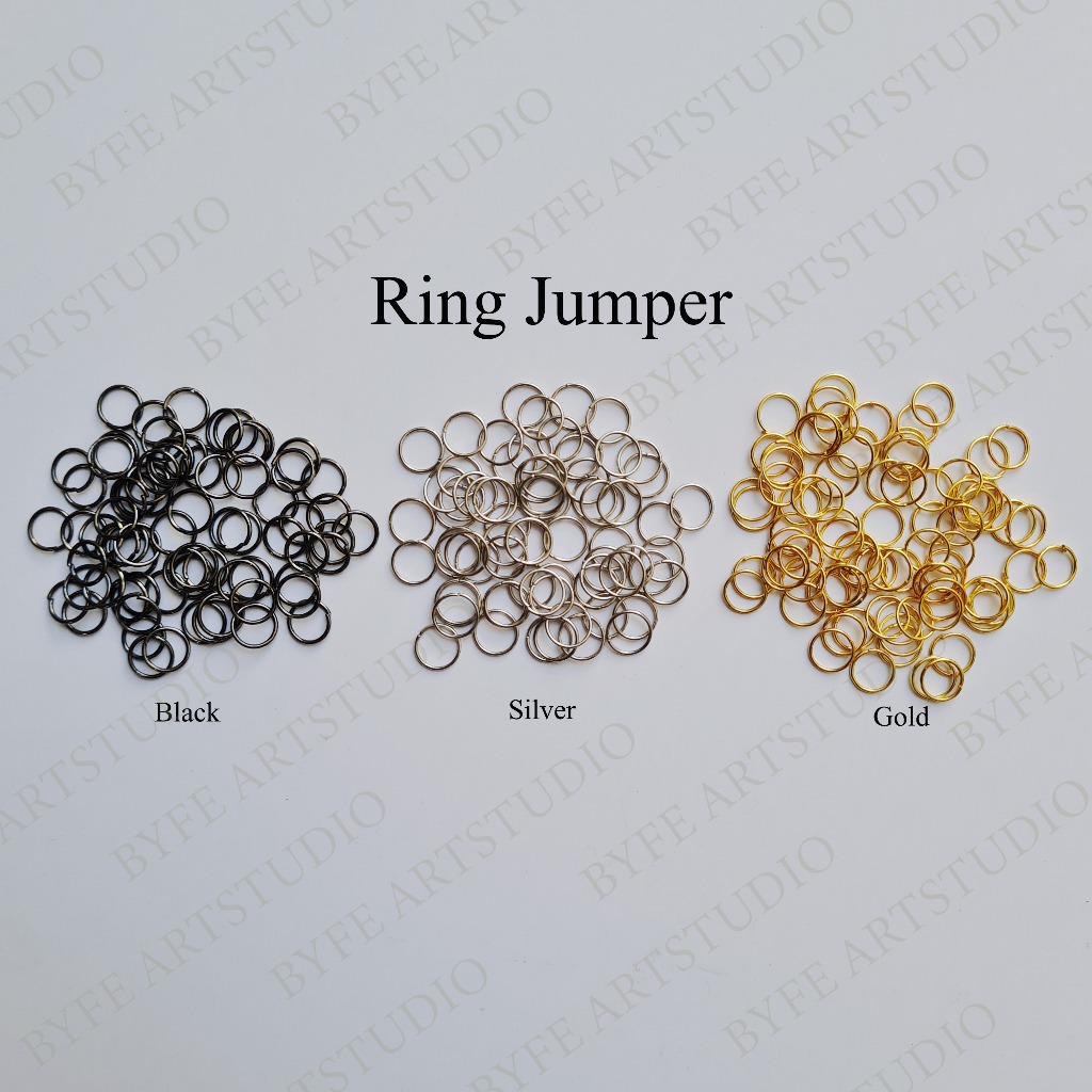 Ring Sambung / Konektor / Jump ring 8mm - 10mm - 12mm untuk aksesoris dan gantungan kunci 10gram
