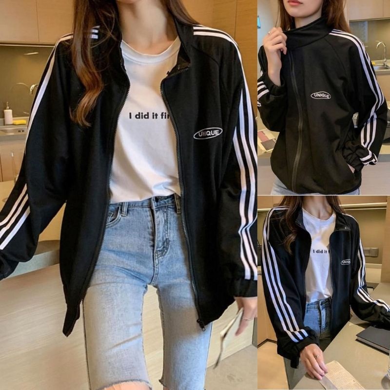 JAKET ZIPPER SPORT WANITA  | UNIQUE JAKET ZIPPER WANITA KOREAN STYLE | SWEATSHIRT | JAKET SPORT WANI