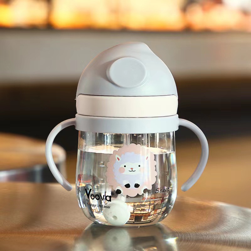 Velle Gelas Susu Anak / Botol Susu Bayi Dan Anak Anak/ Cup Botol Bayi Dengan Sedotan 300Ml