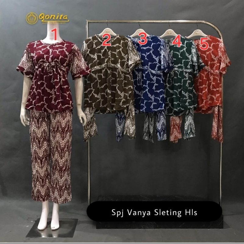 Daster Qonita Setelan vanya batik pekalongan Ori terbaru LD110