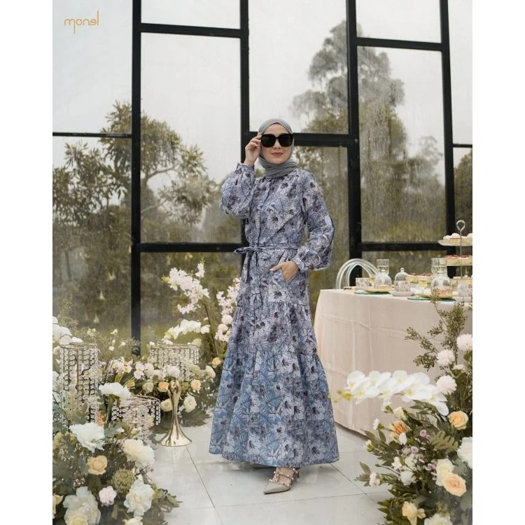 MONEL BLOOMING DRESS BLUE & DUSTY