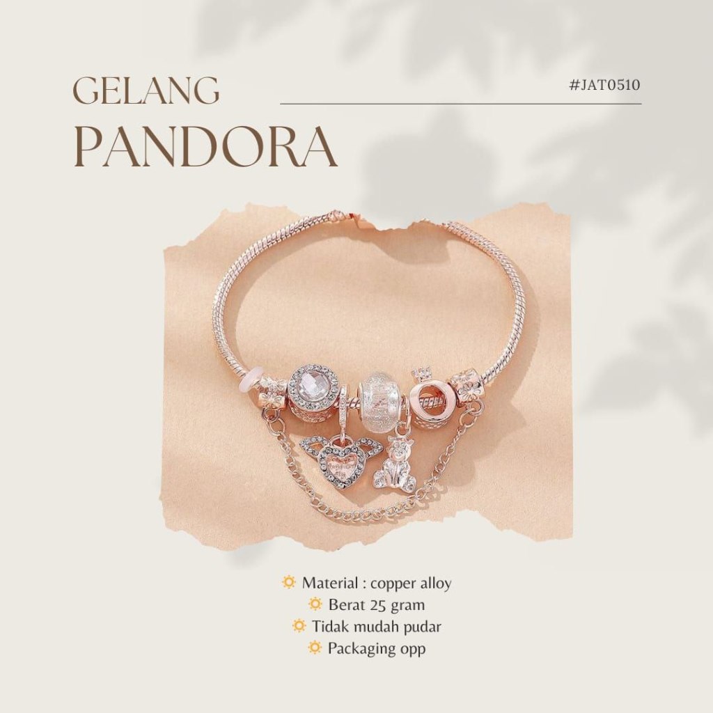GELANG Pandor CHARMS Bracelet / GELANG PANDORA DEWASA / GELANG PANDORA ANAK / MINI PANDORA