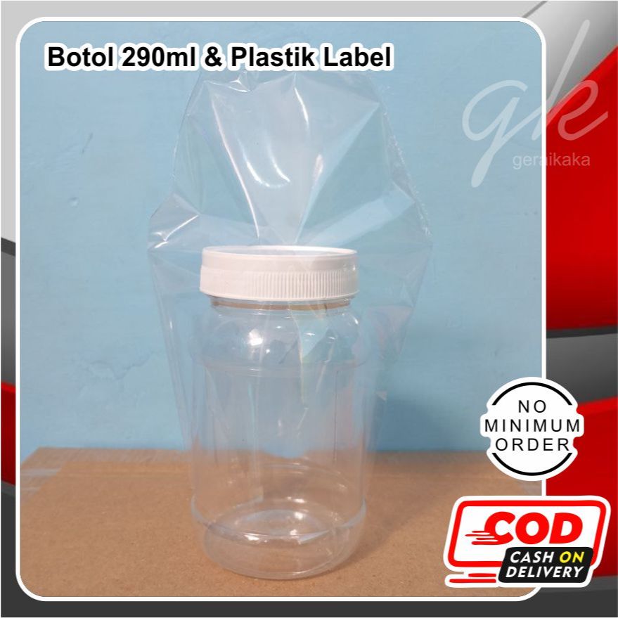 ( PROMO PAKET ) BOTOL TOPLES 290ML + PLASTIK SEGEL / KEMASANNYA