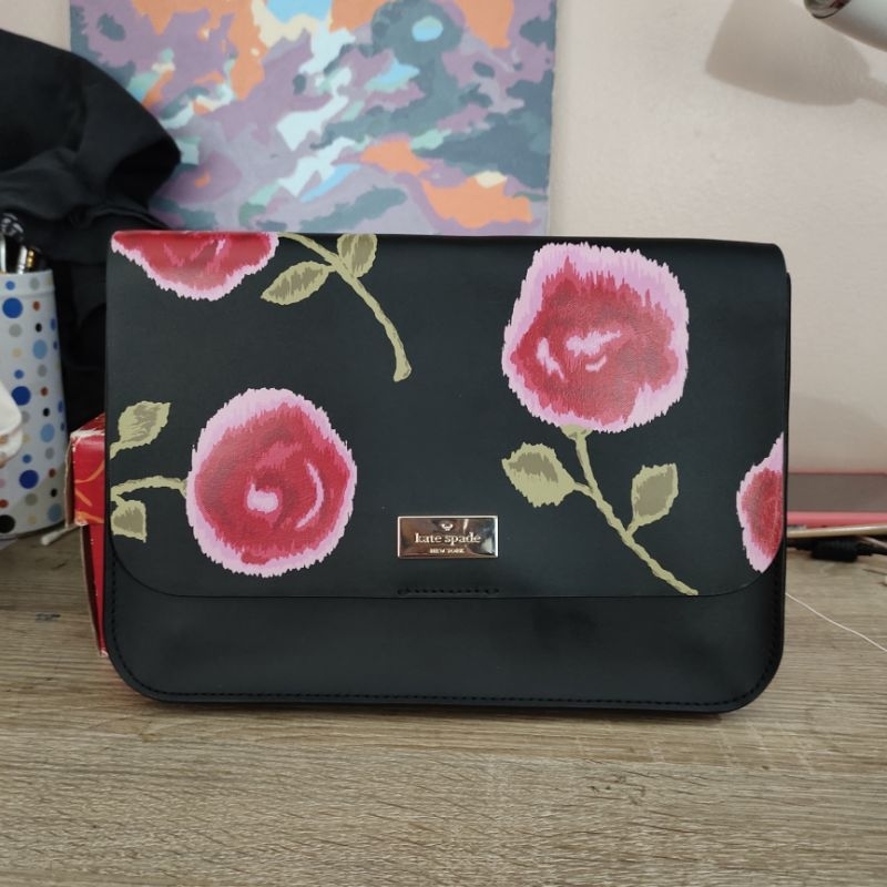 Kate Spade Putnam Drive Hazy Rose Leather Second Kulit Preloved Tas Sling Bag