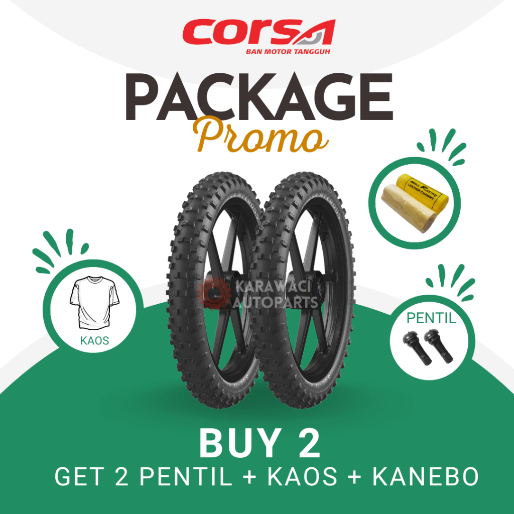 [CUCI GUDANG] Ban Motor Corsa CROSS S / R26 / R99 100/80 Ring 14 Tubeless