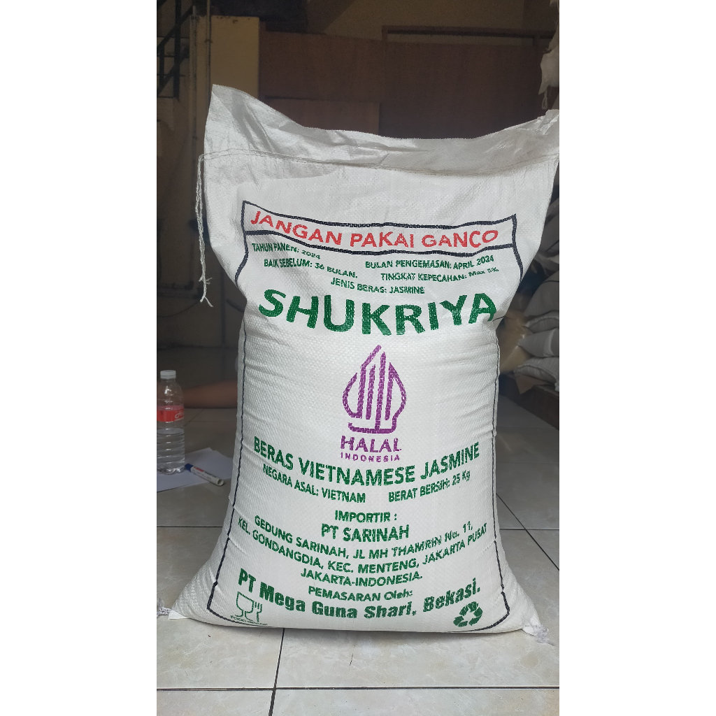 

Beras Jasmine Shukriya / Shukriya JAsmine rice 5KG kemasan repack