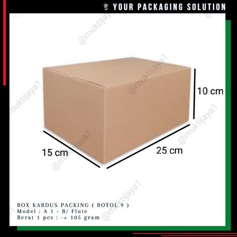 

BOX Botol 9 • 25x15x10cm • Kotak/ Kardus Packing BK
