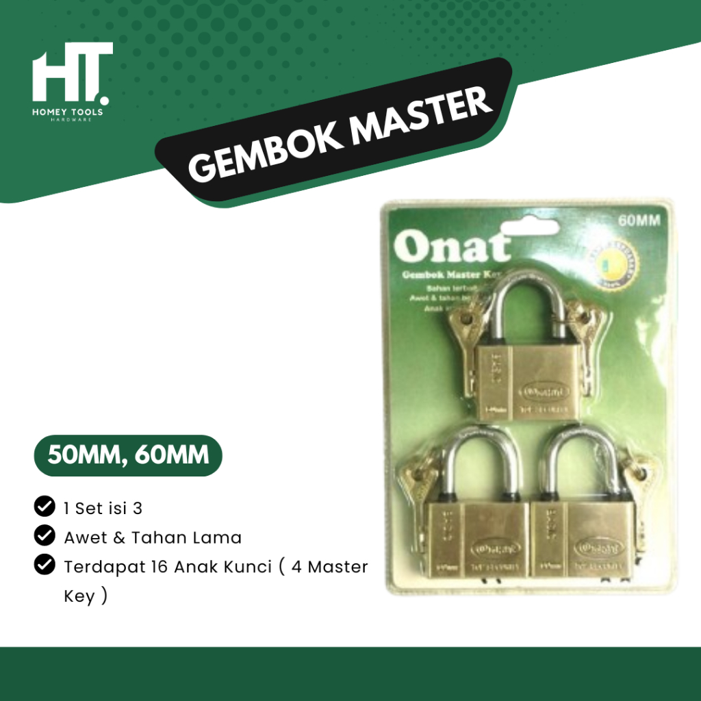 ONAT Gembok Master key / Gembok Pagar / Gembok Pagar Anti Maling / Gembok Anti Rust