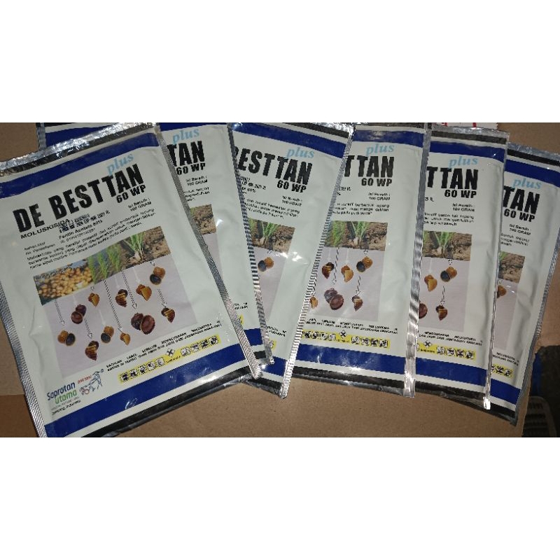 DE BESTAN (obat keong sawah) Bahan Aktif :Fetin Acetat 60% yang dapat di suspensikan untuk mengedlik