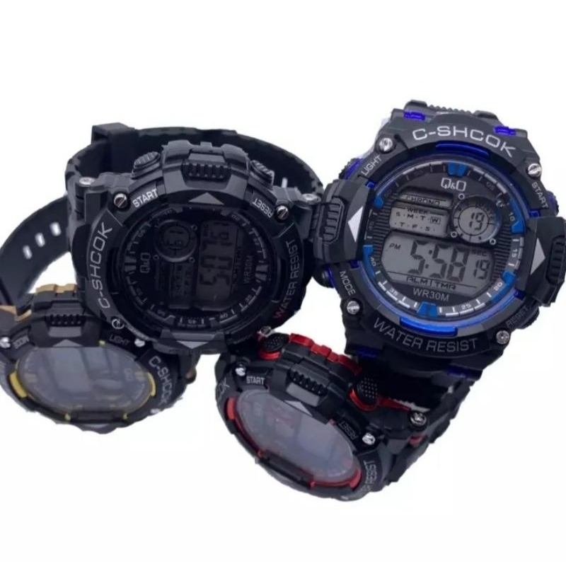 JAM TANGAN DIGITAL PRIA KEREN STRAP RUBBER KEKINIAN SPORTY COWOK REMAJA DEWASA