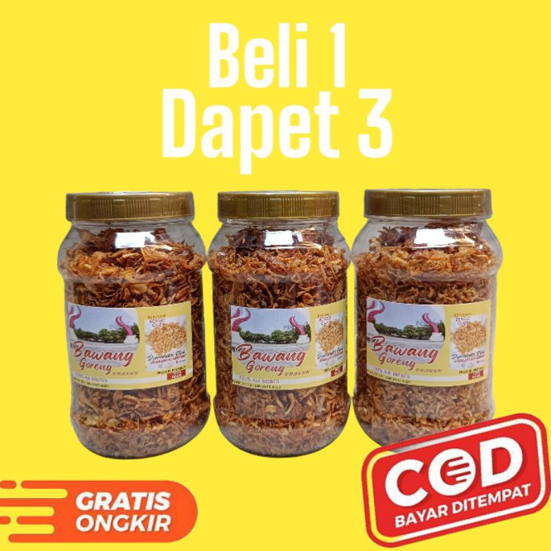 

Paket Bawang Goreng 3 Toples Premium Asli Brebes