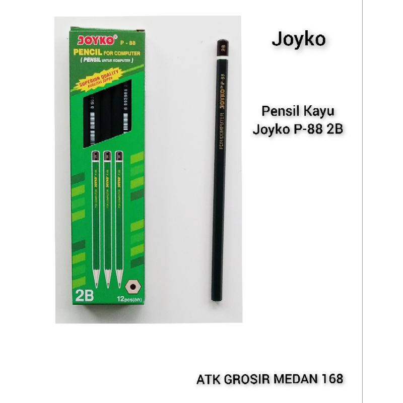 

Pensil Kayu Joyko 2B P-88 Body Hijau / lusin ( 12 pcs )