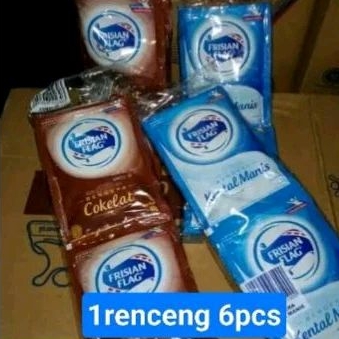 

Susu Bendera / Frisian Flag Full Cream SACHET [6 sachet / 1 renceng] KRIMER