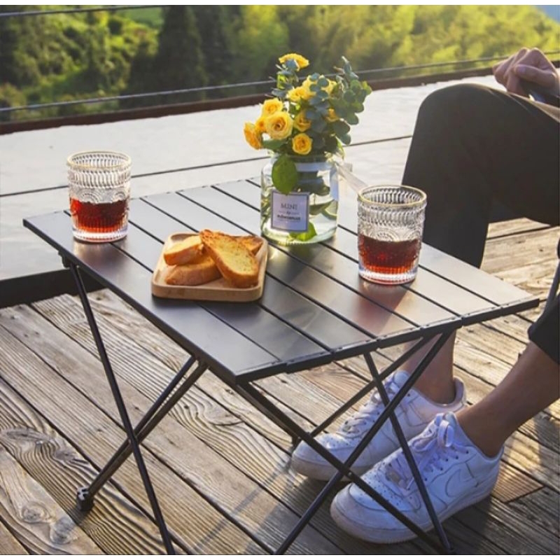 Meja Lipat Camping | Piknik | Cafe | Bahan Aluminium