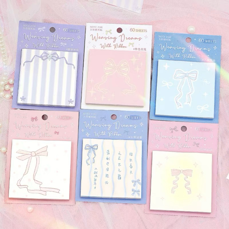 

memopad sticky notes ribbon pita lucu 60lbr readystock B1116