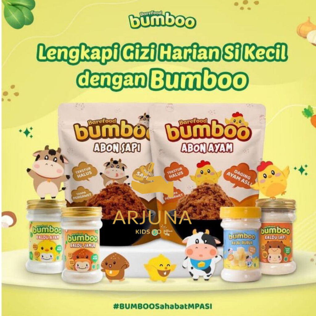 

ARJUNA BUMBOO Abon Sapi Kaldu MPASI Non MSG Tanpa Gula Tanpa Garam / Bumboo Oil 100ml KT2