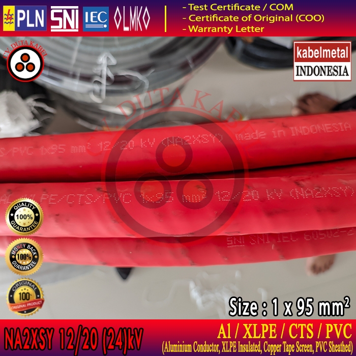 Kabel NA2XSY 1x95 mm2 20kV METAL /1x95 mm/1 x 95 mm2/1 x 95 mm/1x95/1 x 95