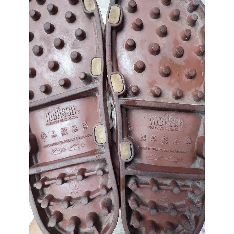 Preloved Melissa Sandal Wide Blossom + Viktor and Rolf ad Beige