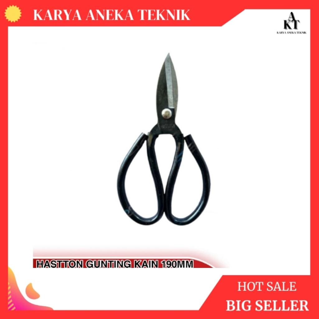 

HASSTON Gunting Kain 190mm Gagang Hitam 1353-015