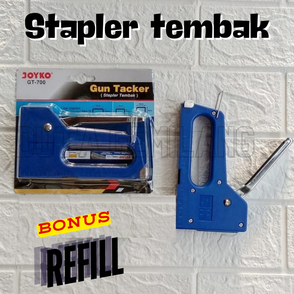 

Stapler tembak - Gun tacker joyko Gt700 - kanvas, karpet, kayu, wallpaper dan sebagai nya