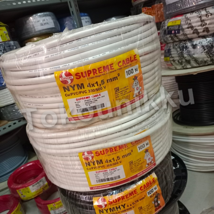 Kabel LISTRIK NYM 4x1.5 SUPREME 100 METER/Kabel Nym 4x1,5 Supreme 100 Mtr