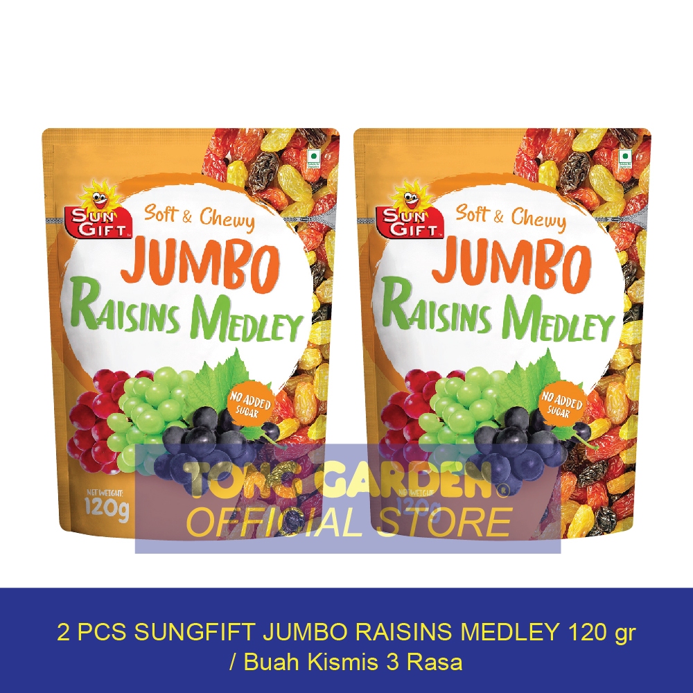 

2 PCS Tong Garden SunGift Jumbo Raisins Medley 120g