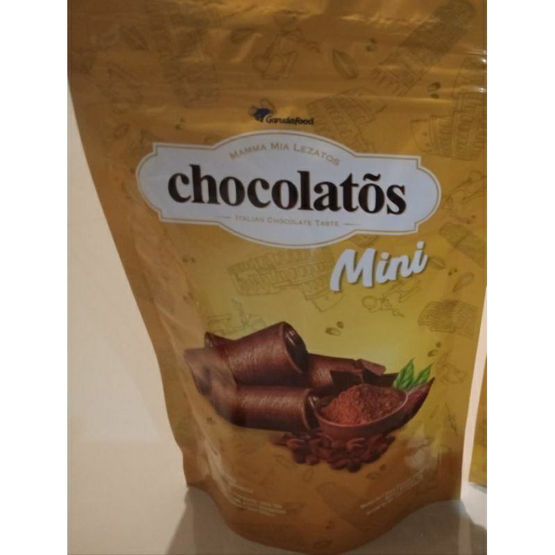 

Chocolatos Mini Dark 70gr Wafer Roll Rasa Cokelat