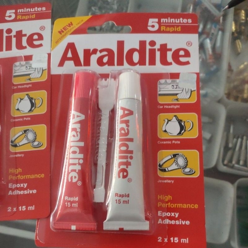 

LEM ARALDITE Merah Original berhologram