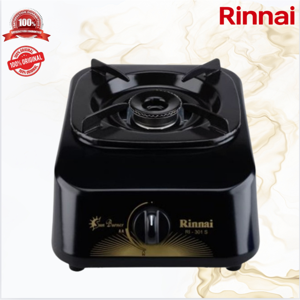 KOMPOR GAS RINNAI 1 TUNGKU RI 301 S KOMPOR RINNAI/RI-301S/RI 301 S/RI301S/ORIGINAL RINNAI/GARANSI