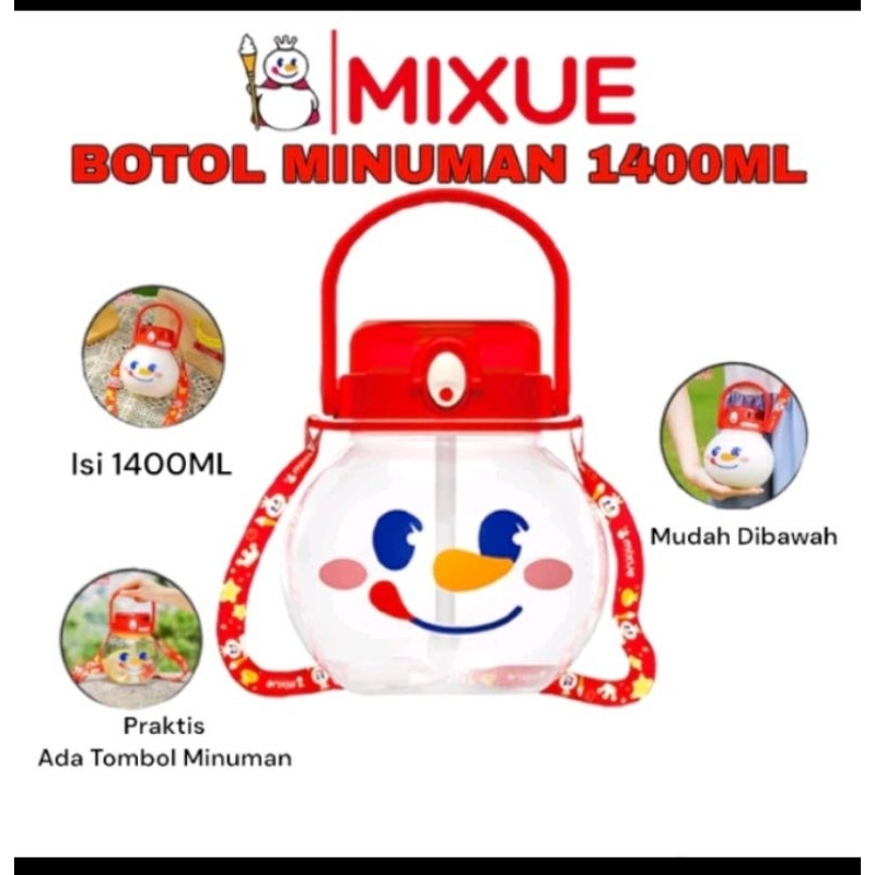 Botol minum kepala mixue 1400ml
