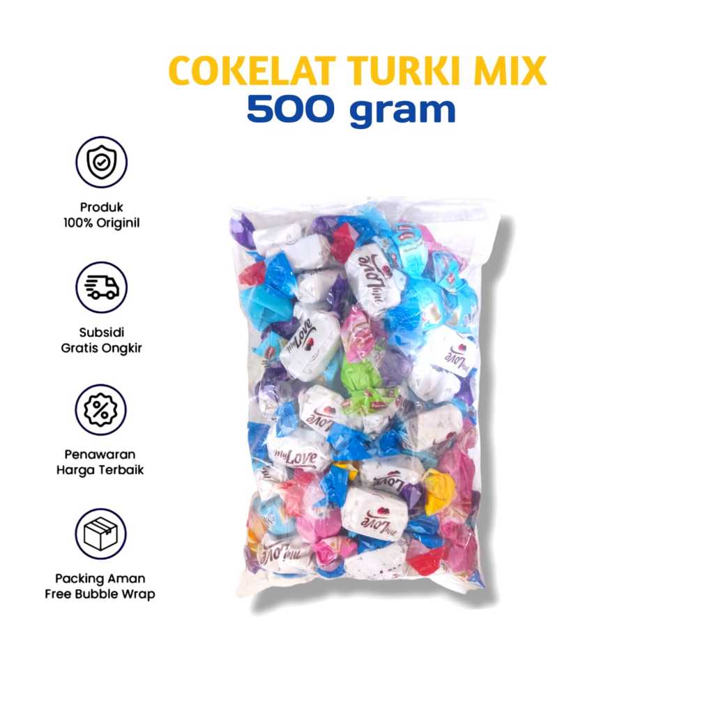 

Cokelat Turki Mix Premium 500gram I Coklat Arab