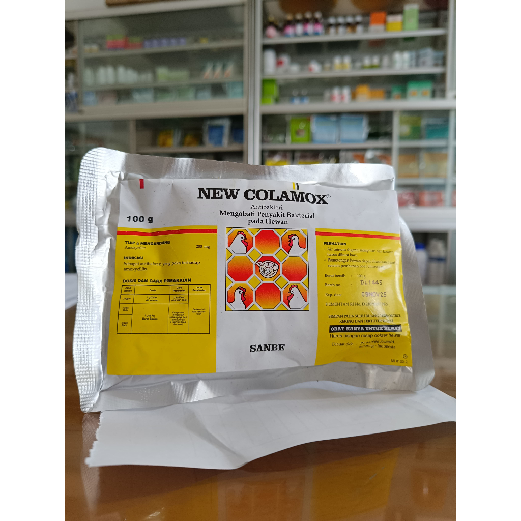 New Colamox 100g Obat Pencernaan Hewan - PT SANBE FARMA