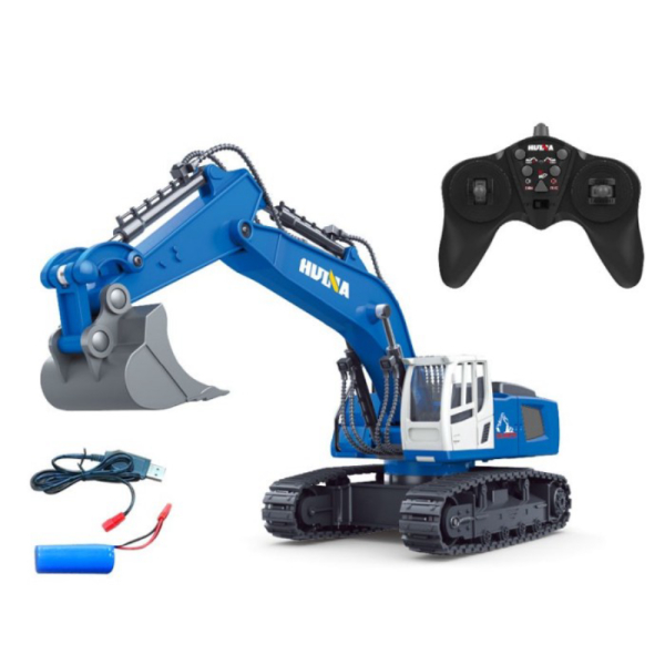 

1/16 1331 Huina 9CH Diskon Biru 1558 - Alat Unik 1558 Mainan RC Remote Excavator Berat
