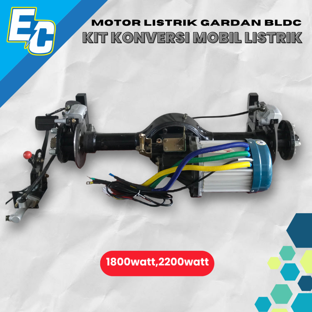 Motor Listrik Gardan 1800W, 2200W BLDC 60V Kit Konversi Mobil Listrik