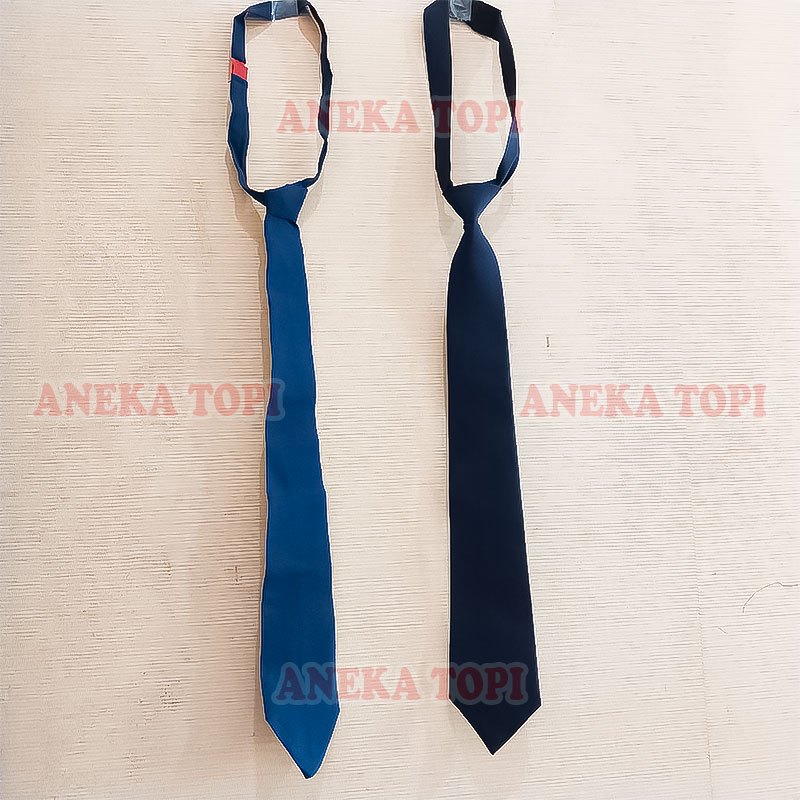 Dasi SMP Polos Dasi Sekolah SMP Polos Dasi Perekat - Aneka Topi