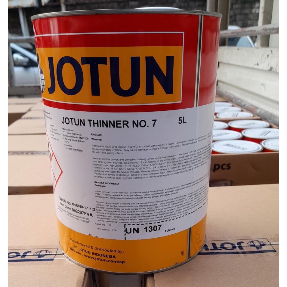 Jotun Thinner NO.7 5ltr /Pengencer Cat Acrylic (Pioneer & Aantifouling)
