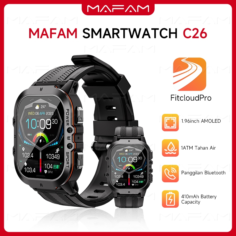MAFAM WATCH C26 AMOLED SMARTWATCH 1.92 inches Screen Custom Wallpaper Kapasitas baterai besar Jam pi