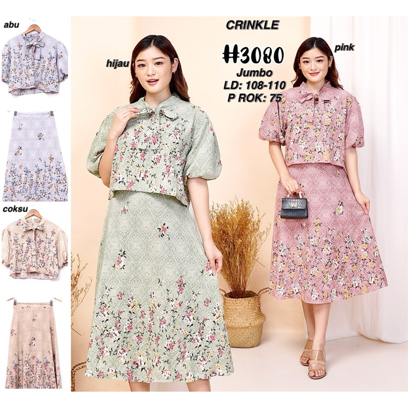 SETELAN CRINKLE / SET ROK (3080 JUMBO)