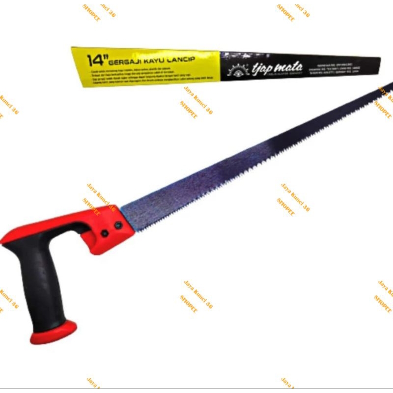 Gergaji Kayu Lancip 14" inch Tjap Mata - Gergaji Hand Compas Tjap Mata
