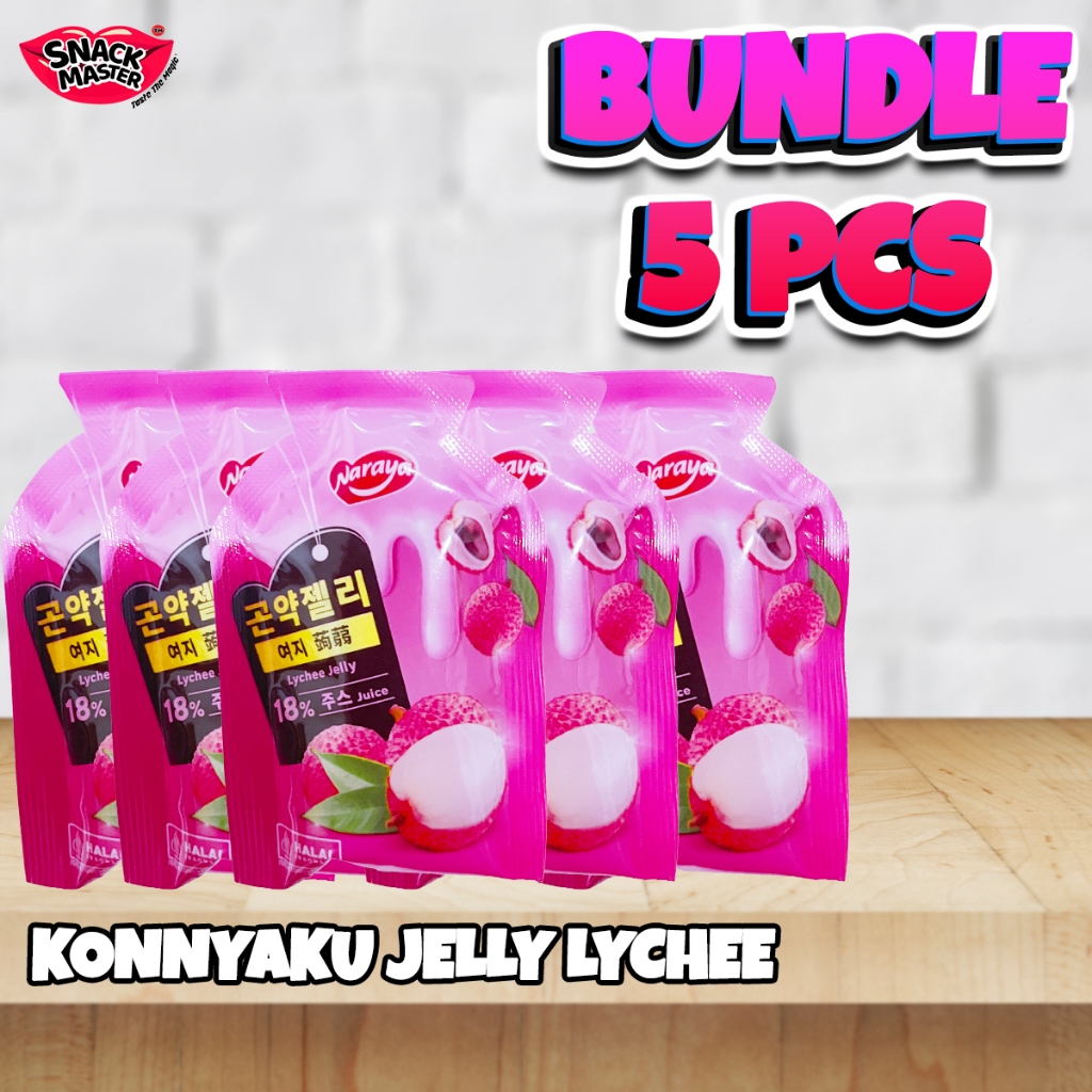 

BUNDLE HEMAT ] Naraya 5 pcs Camilan Manis Konnyaku Jelly Manggo /Blueberry/lychee