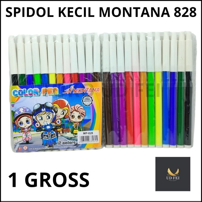 

KODE F36U 1 GROSS Spidol Montana 12 WarnaSpidol 12 Warna Spidol Montana Spidol 828 KECIL