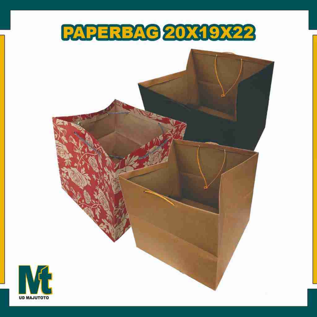 

Paper Bag 20x19x22 Cm (PAKET 12 PCS) / Tas Kertas / Tas Kado / Tas Souvenir