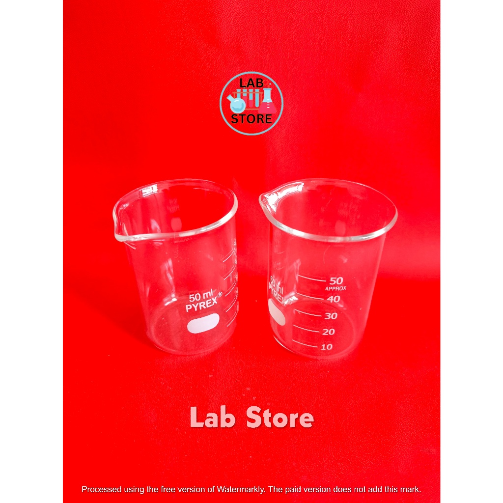 Beaker / Beaker 50ml PYREX / Beaker Glass 50ml / Gelas Kimia 50ml PYREX