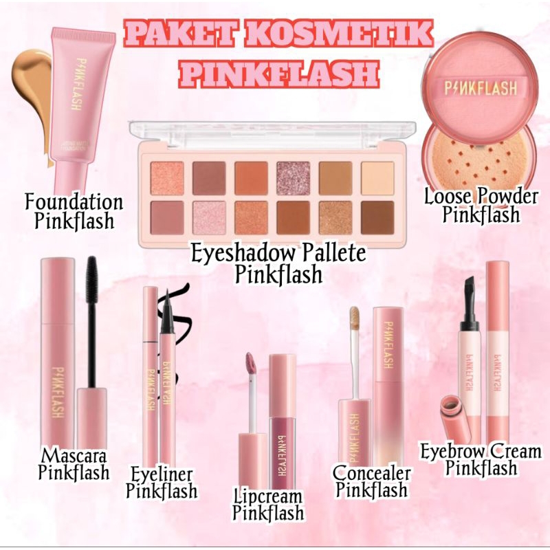 PAKET KOSMETIK LENGKAP/ PAKET KOSMETIK MURAH/ PAKET KOSMETIK PINKFLASH